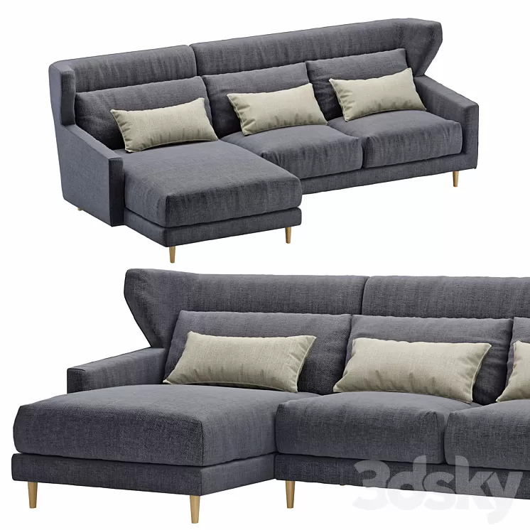 Sofa corner folk 3D Model