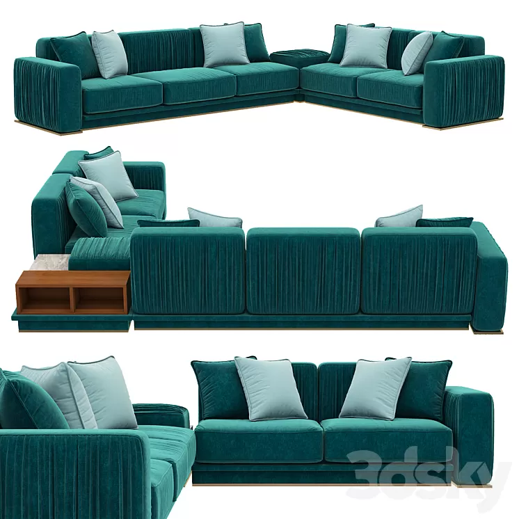 Sofa CORTE ZARI HERBIN PLISSE 3D Model