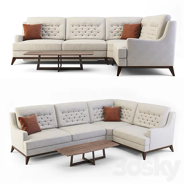 sofa Costa Bella Fabio (corner) 3DModel