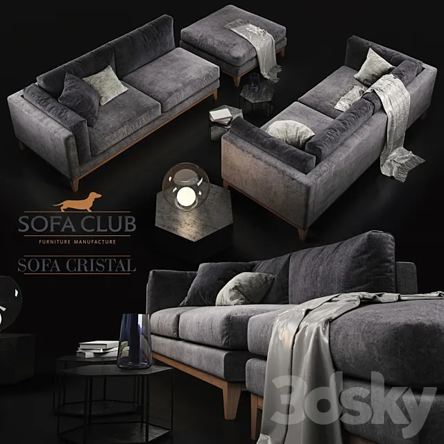 Sofa Cristal Sofa Club modular 3DModel
