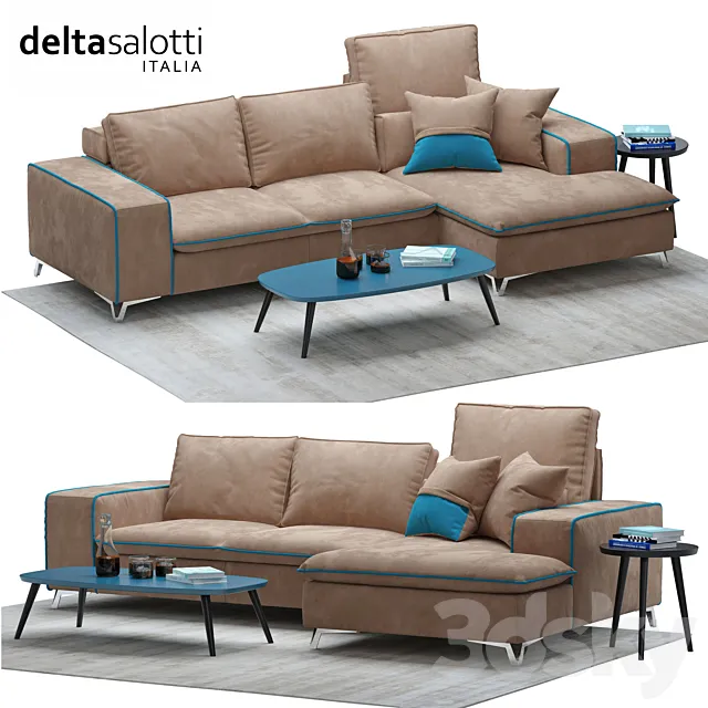 Sofa Delta Salotti Frame 3D Model