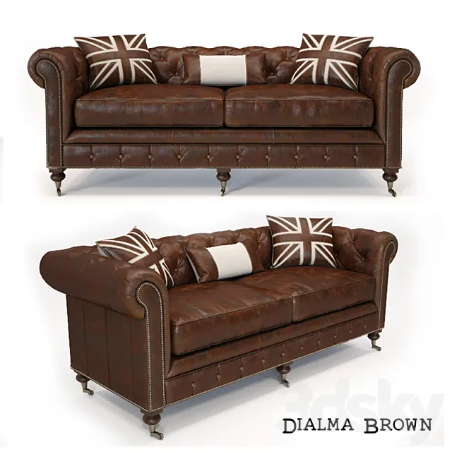Sofa Dialma Brown 3D Model