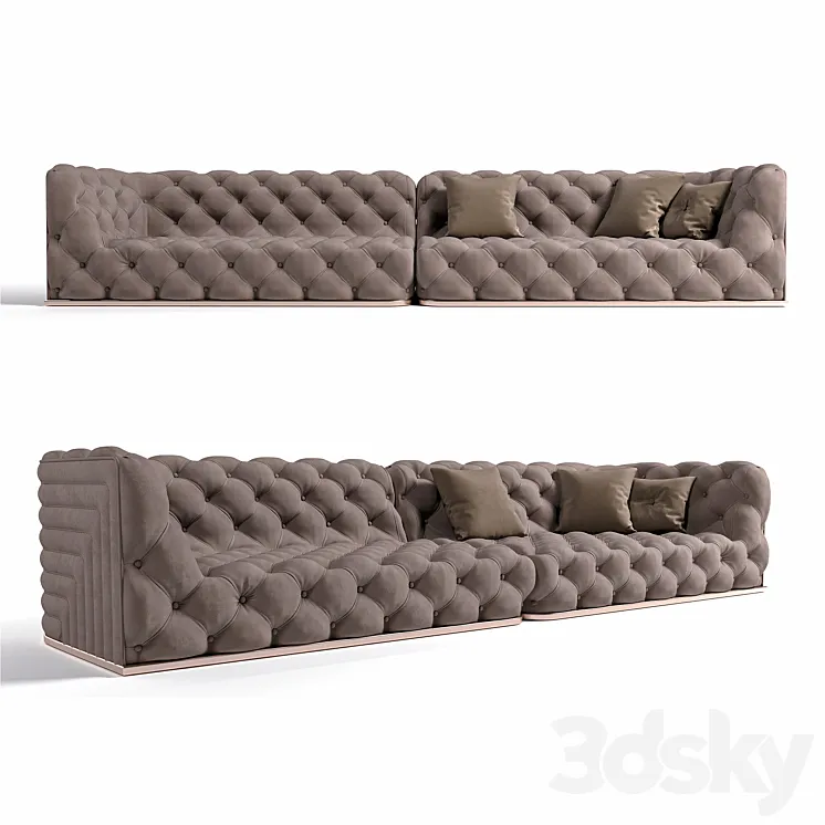 Sofa diamond 3D Model Free
