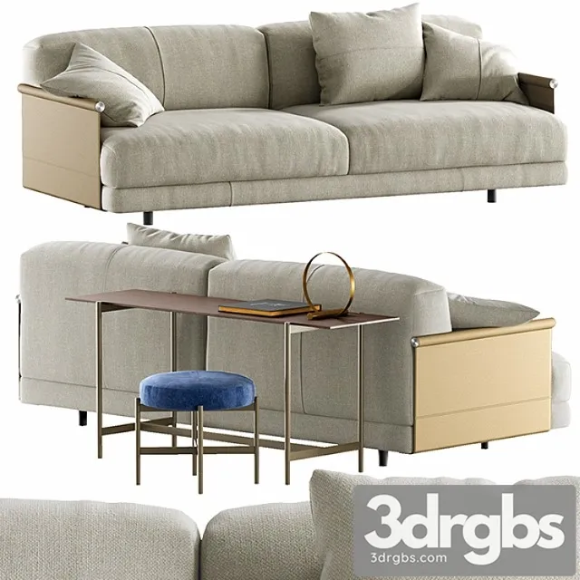 Sofa Ditre Italia Althon Night and Table Ditre Italia Erys 3D Model Free