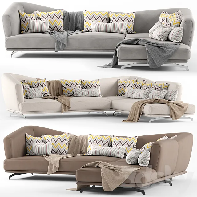 Sofa Ditre Italia Lennox Soft 3D Model