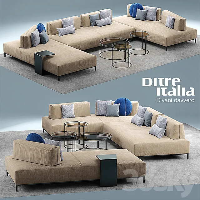 Sofa ditre italia Sanders 3DModel