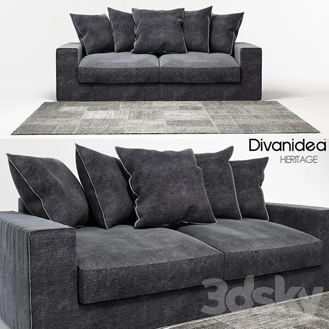 Sofa Divanidea HERITAGE 3D Model
