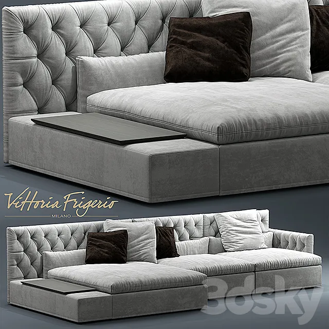 Sofa Dominio capitonne Frigerio Salotti 3DModel