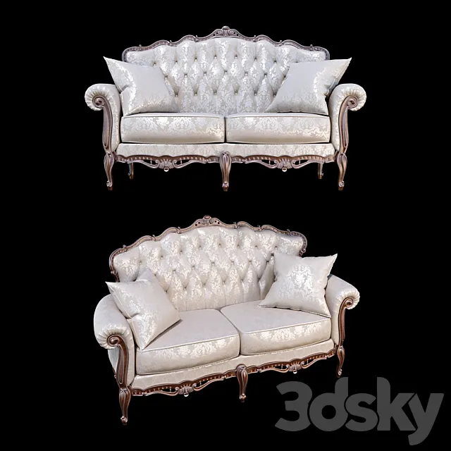 Sofa Double Angelo Cappellini AUSTEN 3D Model
