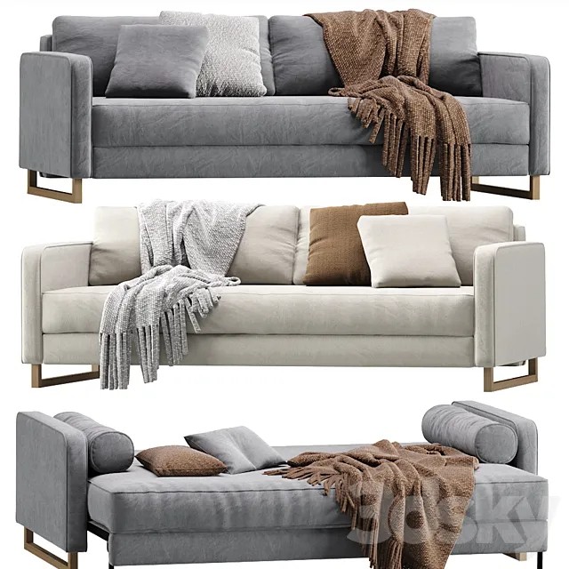 Sofa Dunst Velvet Light by Divan.ru _ Sofa Dunst 3D Model