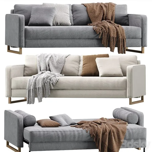 Sofa Dunst Velvet Light Divan ru 3D Model