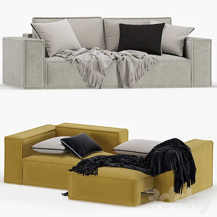 Sofa Ebi Happy Yellow Loft \/ Диван Эби 3D Model Free Download