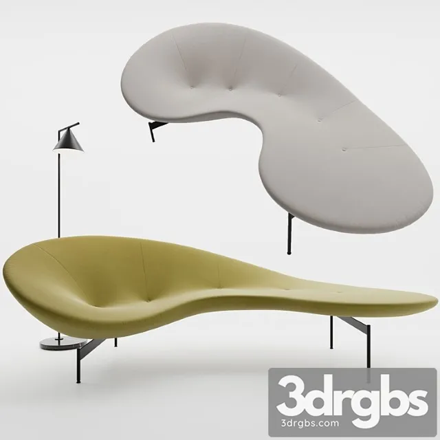 Sofa Eda Mame by B&B Italia Captain Flint by Flos 3D Model Free