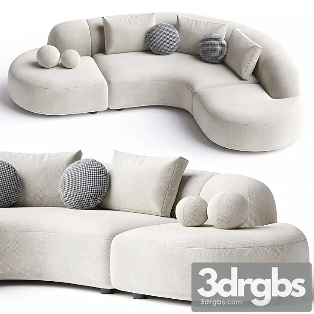 Sofa Eichholtz Sofa Bjorn Boucle Sand 3D Model Free