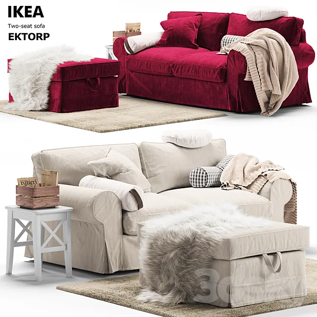 Sofa EKTORP Ikea _ Sofa EKTORP Ikea 3DModel