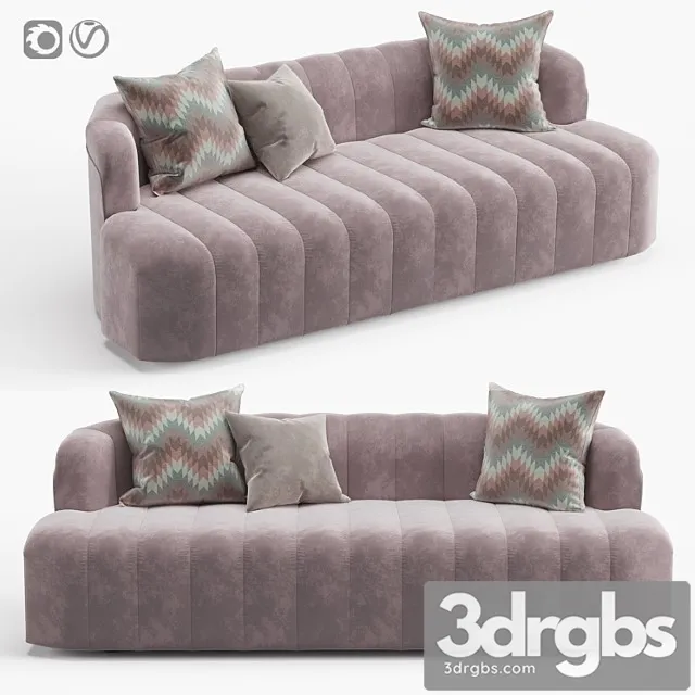 Sofa elegant shell 2 3D Model Free
