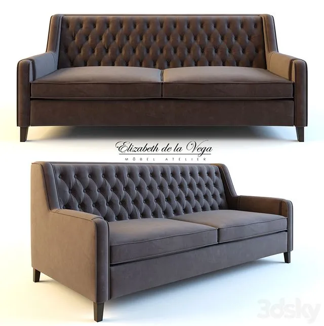 Sofa Elizabeth de la Vega A49 3D Model