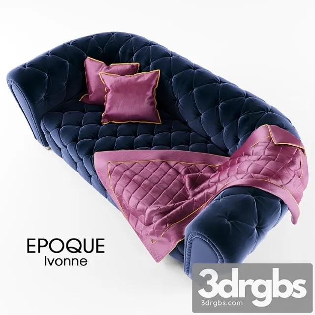 Sofa epoque ivonne art deco 2 3D Model Free