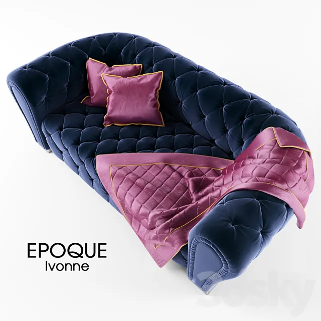 sofa EPOQUE Ivonne Art Deco 3D Model