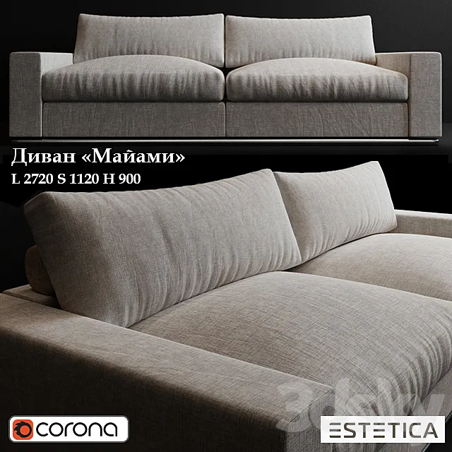 Sofa Estetica Miami 3DModel