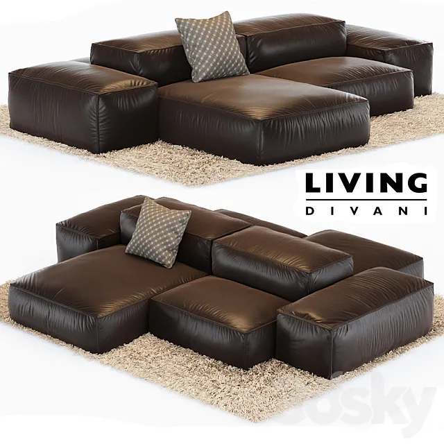 Sofa Extrasoft - Living Divani 3DModel