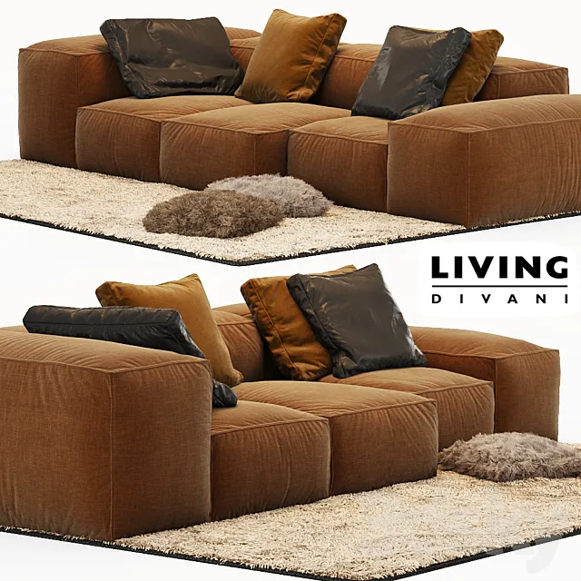Sofa Extrasoft - Living Divani 3DModel