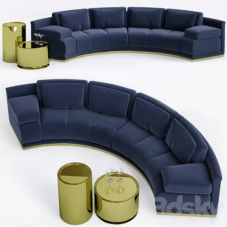 Sofa Fendi Casa 2015 Collection 3D Model