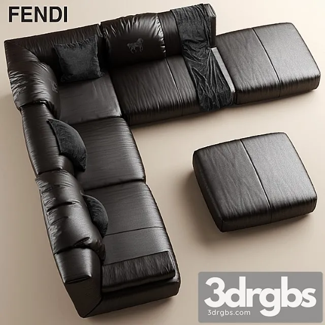 Sofa fendi casa agadir 2 3D Model Free