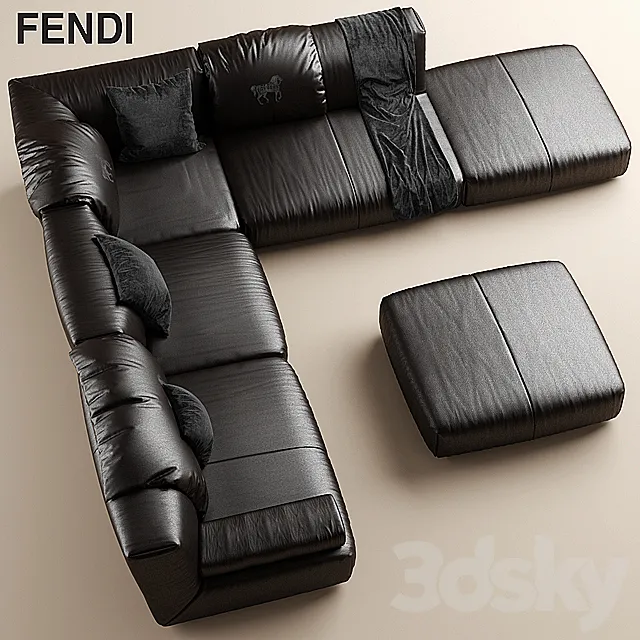 Sofa FENDI CASA Agadir 3D Model