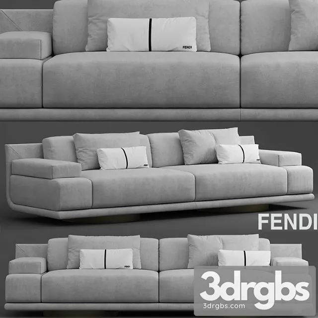 Sofa fendi casa artu sofa 2 3D Model Free