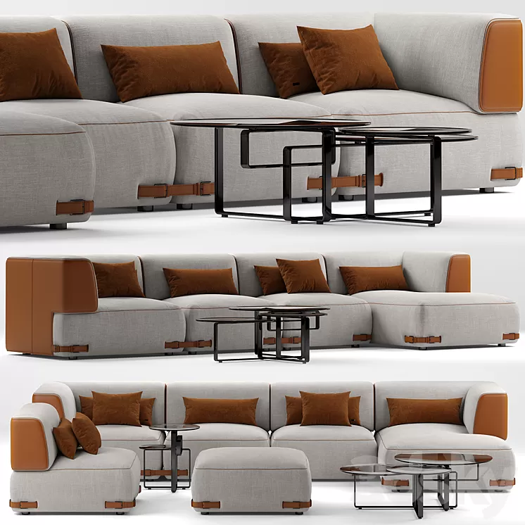 Sofa fendi soho 3D Model