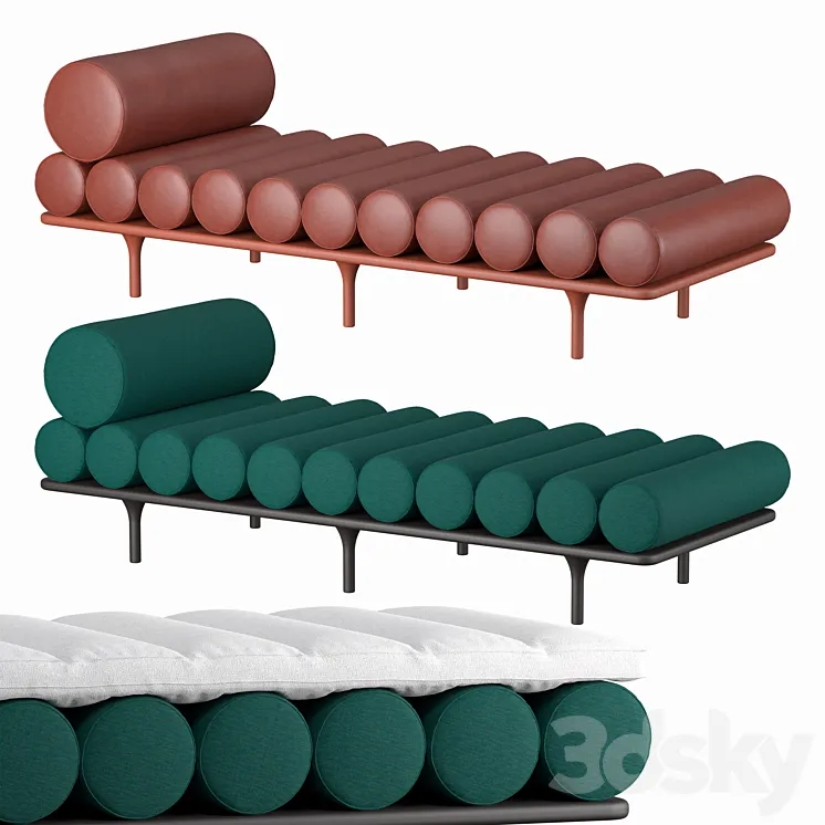 Sofa Five to Nine daybed Tacchini 3D Model Free
