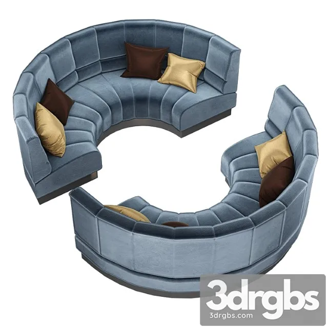 Sofa for bar restaurant 2 3D Model Free