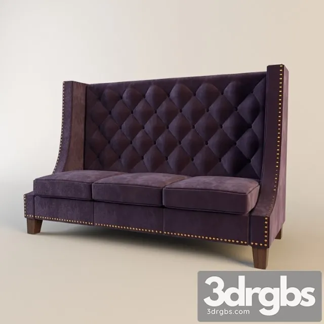 Sofa For Cafe Restaurant 3D Model Free