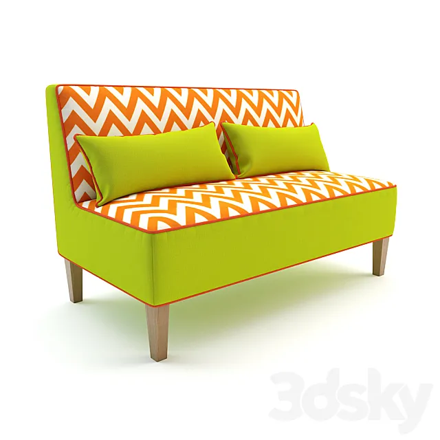 Sofa for cafes bars restaurants 3D Model