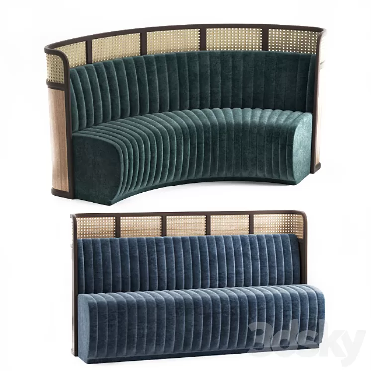 Sofa for restaurant-3 3D Model