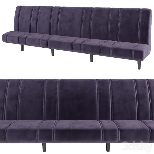Sofa for restaurant cafe bar 3D Model