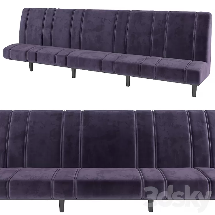 Sofa for restaurant cafe bar 3D Model