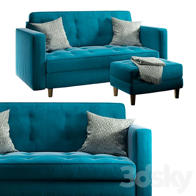 Sofa Form _ Sofa Eiffel Pouf Trocadero 3DModel