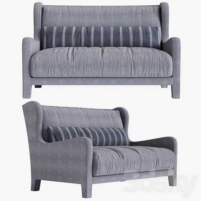 Sofa Foster Soft_ Meridiani_l140 x d97 x h90_art. 48915 3DModel