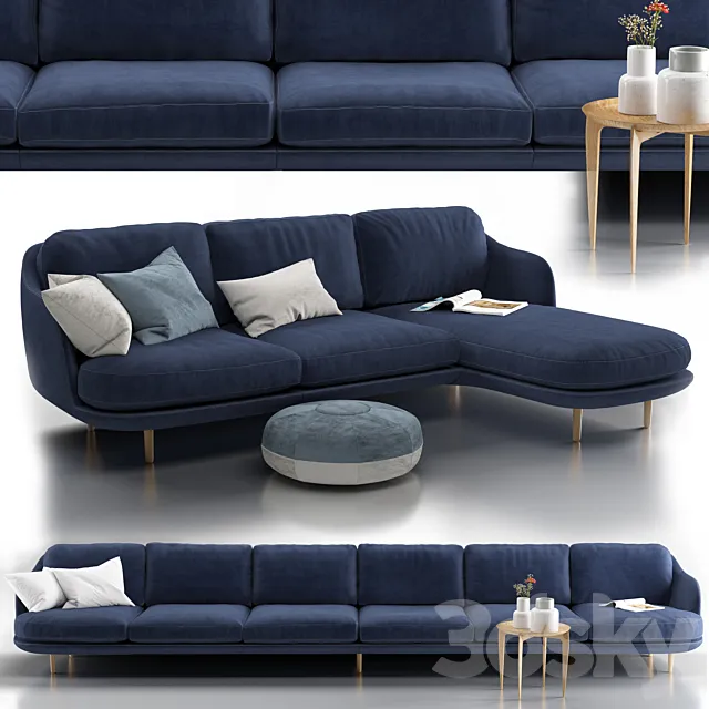 Sofa Fritz Hansen LUNE 3D Model