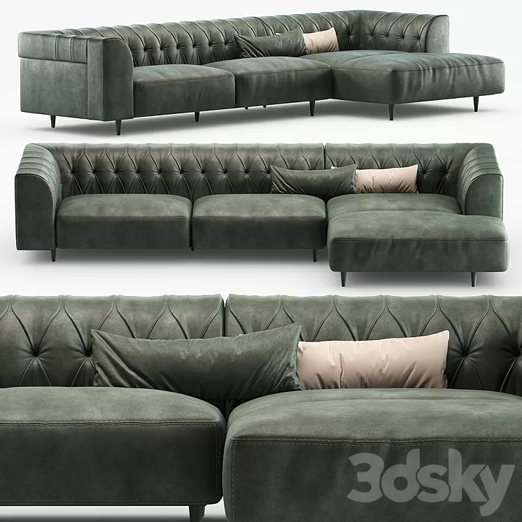 Sofa GAMMA ARREDAMENTI MARLON S03 + D31 + PG010 3D Model
