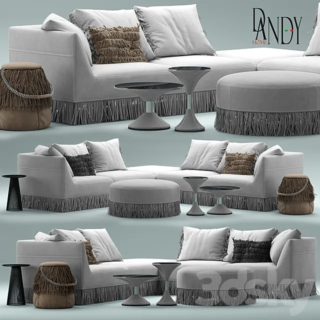 Sofa Gamma Marilyn 3D Model