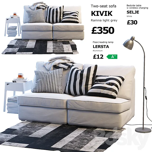 Sofa Ikea Kivik 1 3DModel