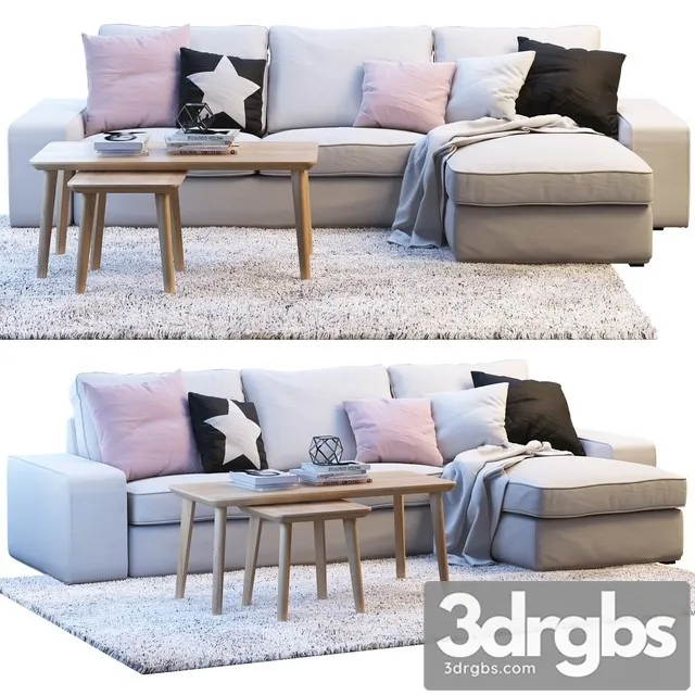 Sofa Ikea Kivik 3D Model Free
