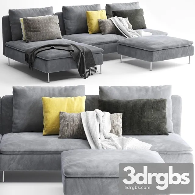 Sofa ikea soderhamn 2 3D Model Free