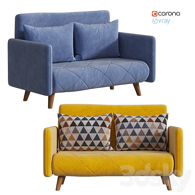 Sofa IModern Cardiff 2 colors 3D Model