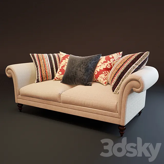 Sofa in Mediterranean style 3D Model