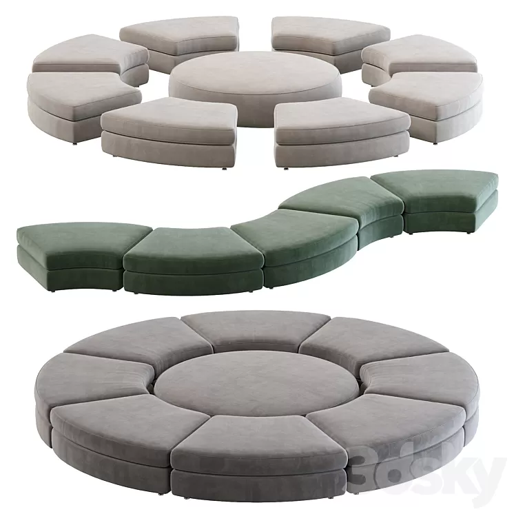 Sofa italia loman 3D Model