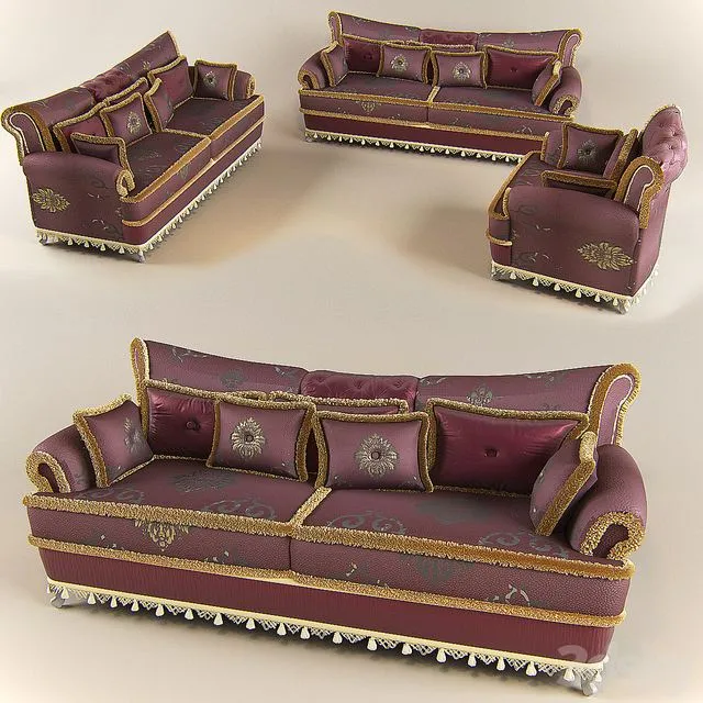 Sofa Italian factory BM Style. Model Queen 3D Model